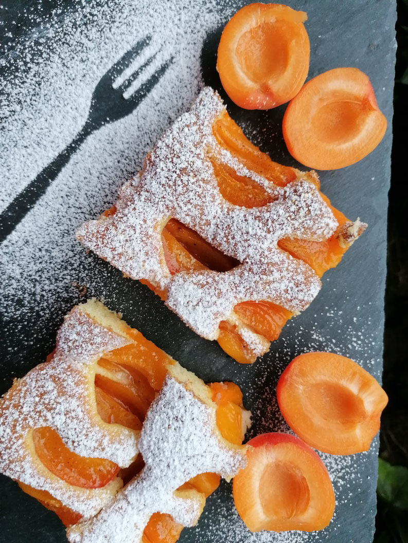 Blechkuchen mit Aprikosen
