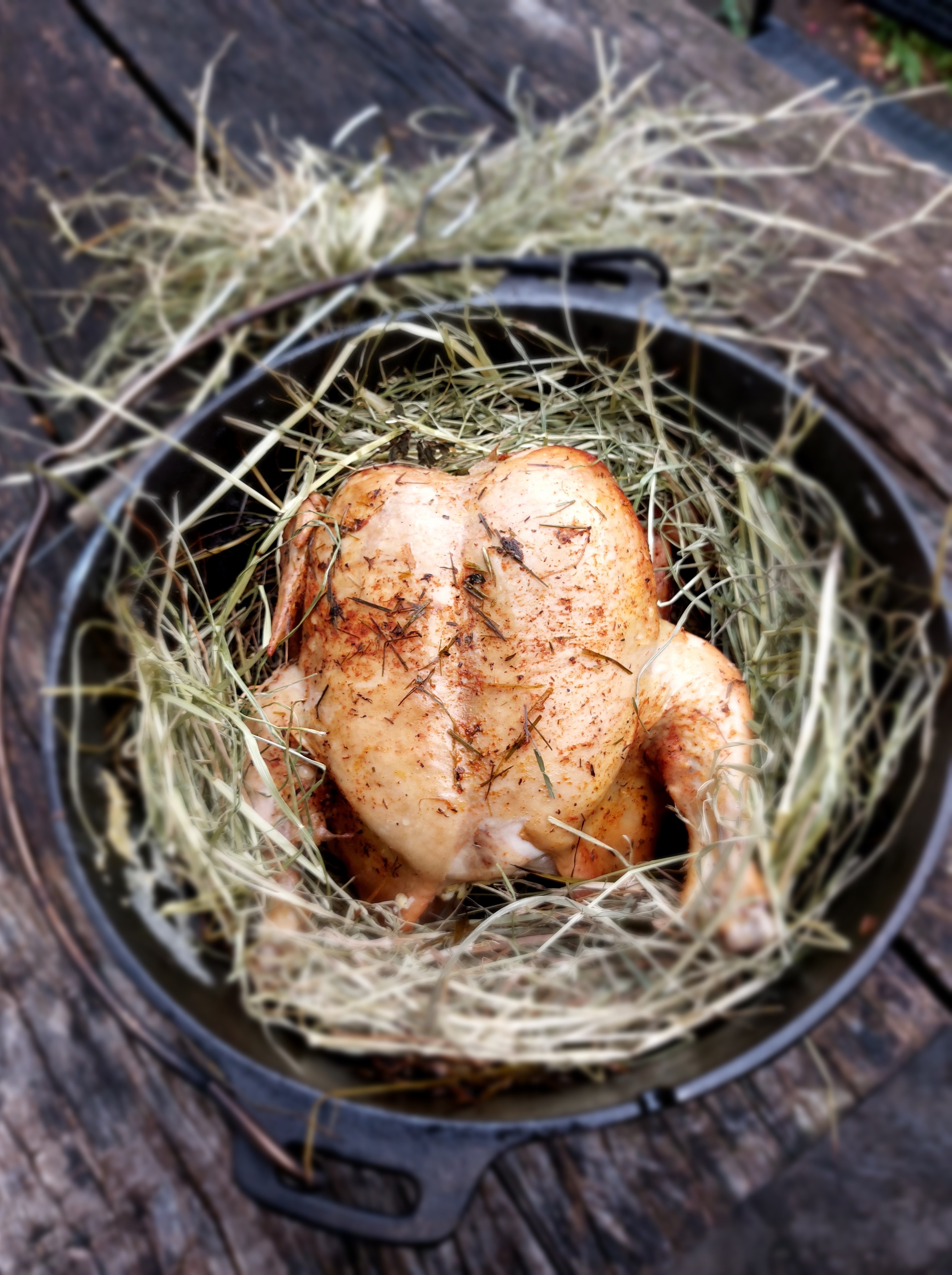 Huhn um Heu