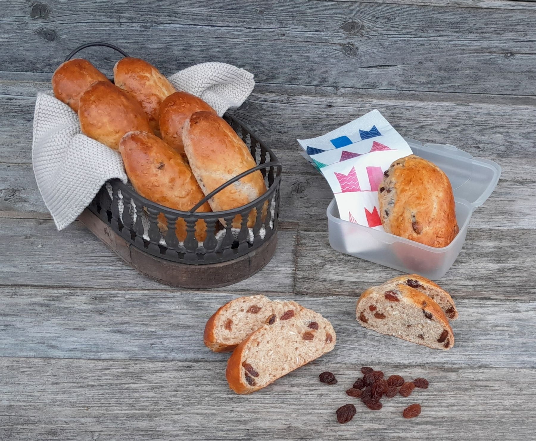 Gebäck mit Rosinen